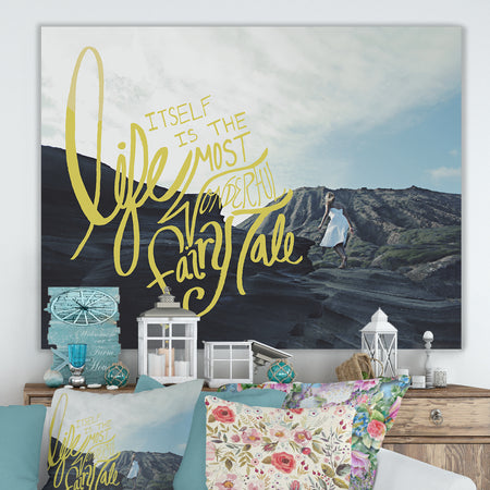 Life is Wonderful Fairy Tale - Cottage Gallery-wrapped Canvas