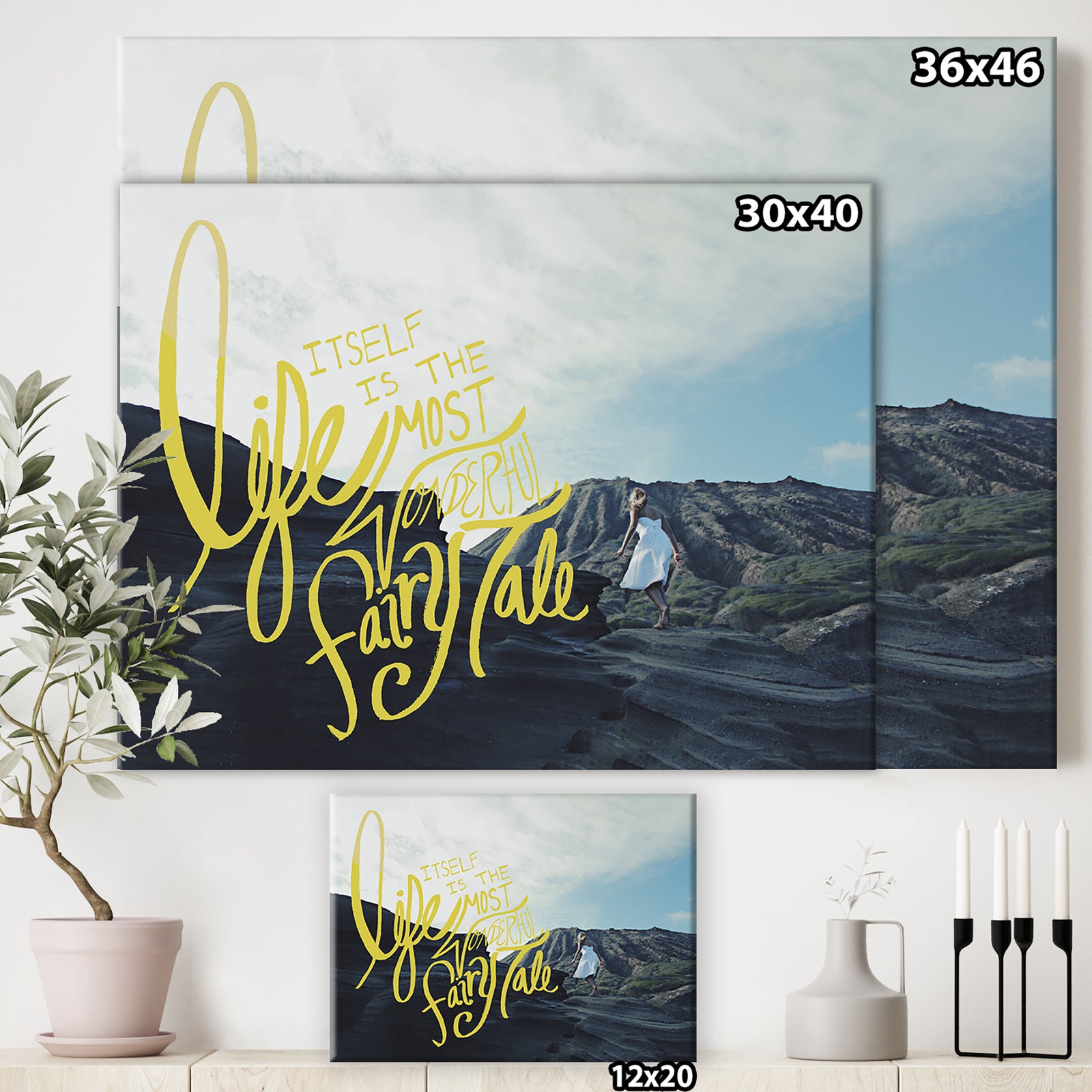Life is Wonderful Fairy Tale - Cottage Gallery-wrapped Canvas
