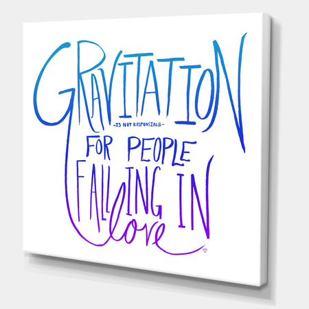 Love And Gravity I - Cottage Canvas Artwork