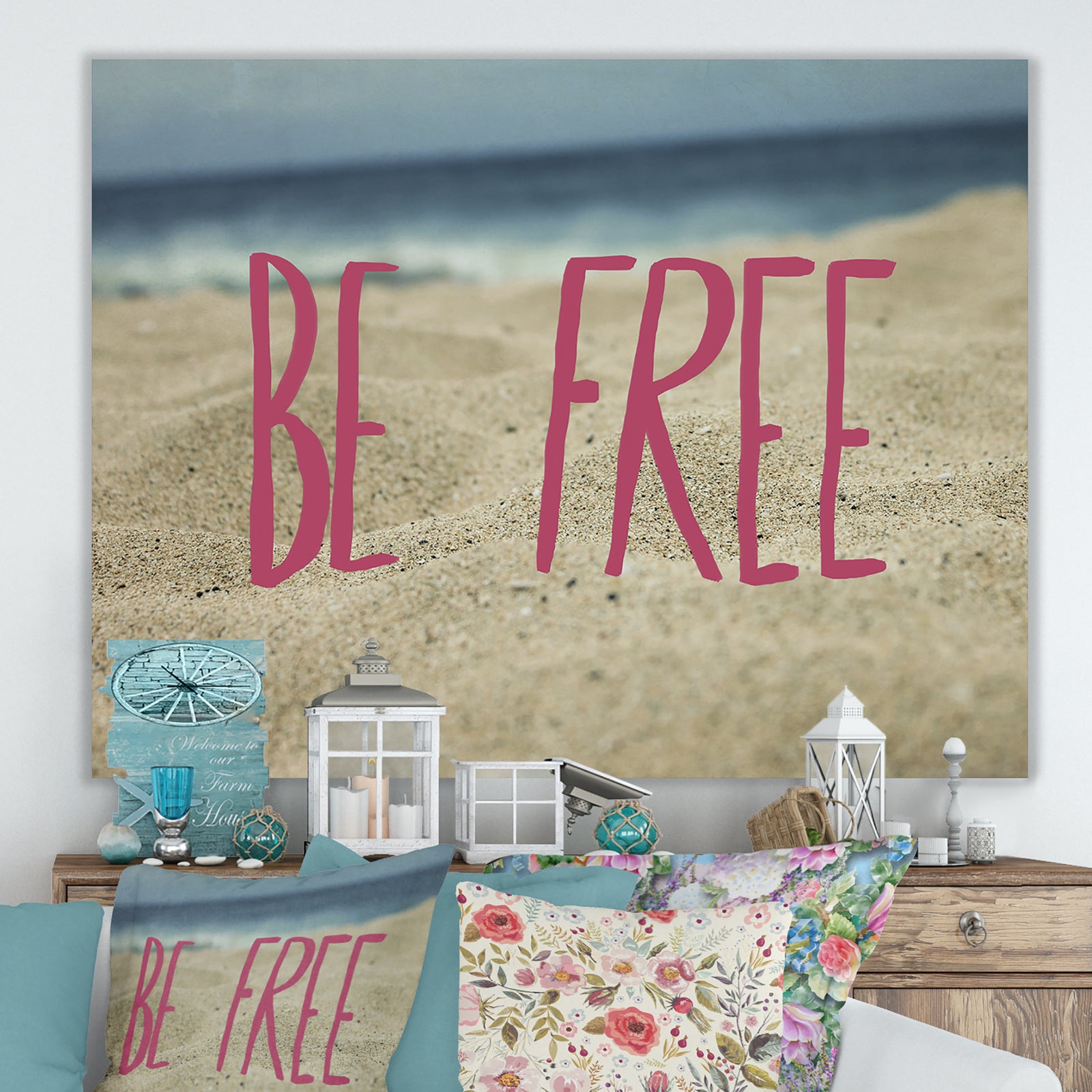 Be Free - Cottage Canvas Wall Art