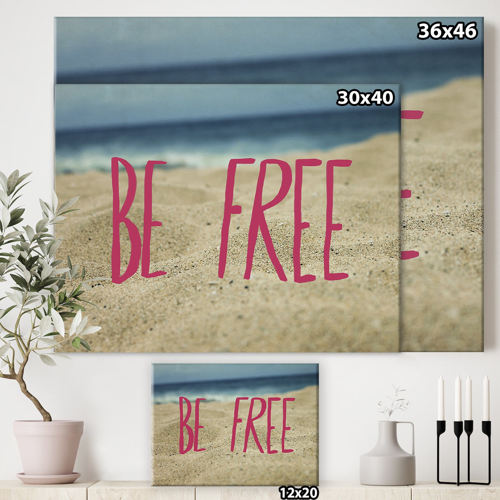 Be Free - Cottage Canvas Wall Art