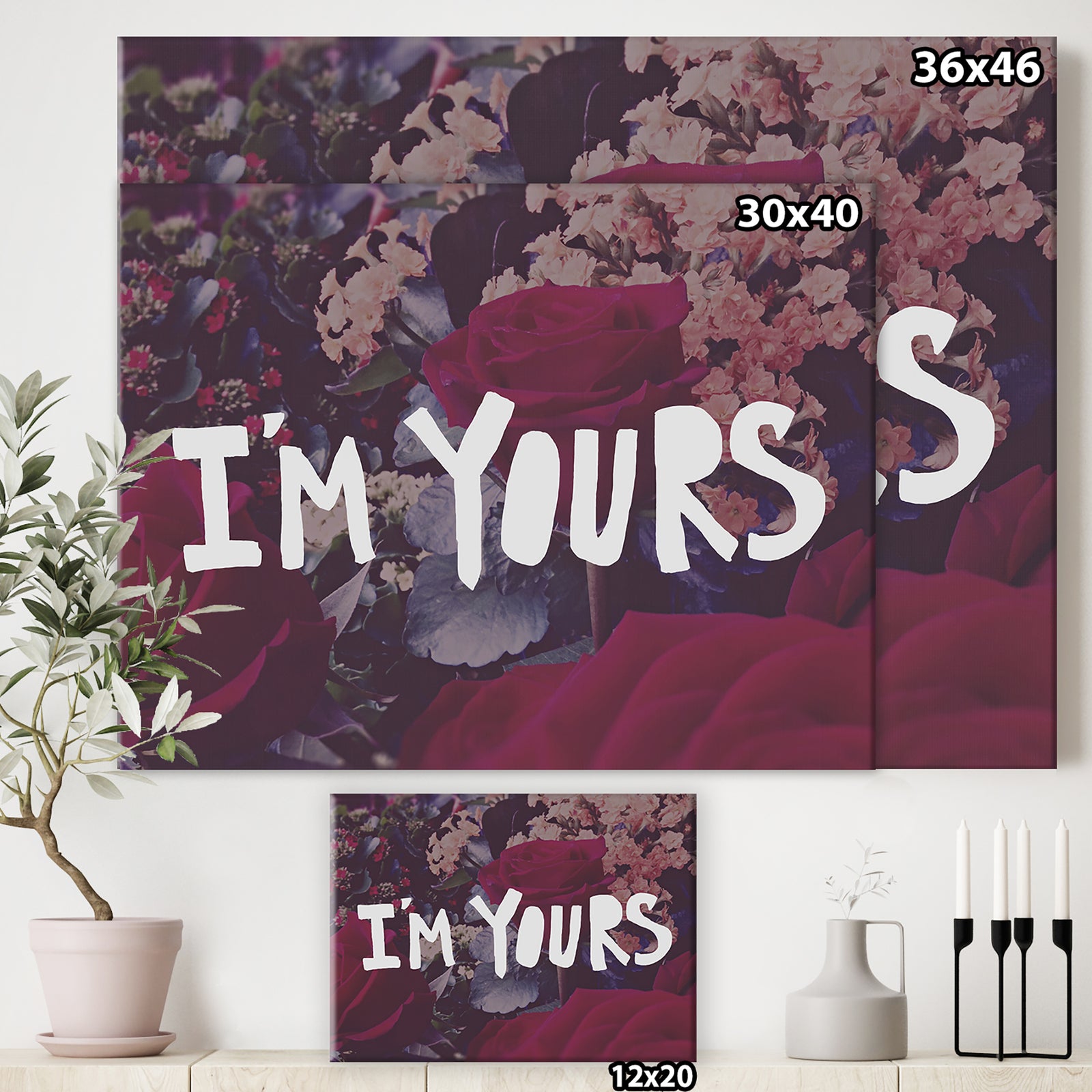 I Am Yours - Cottage Canvas Artwork