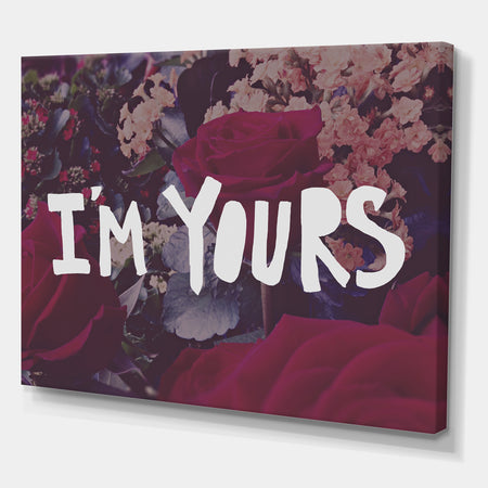 I Am Yours - Cottage Canvas Artwork