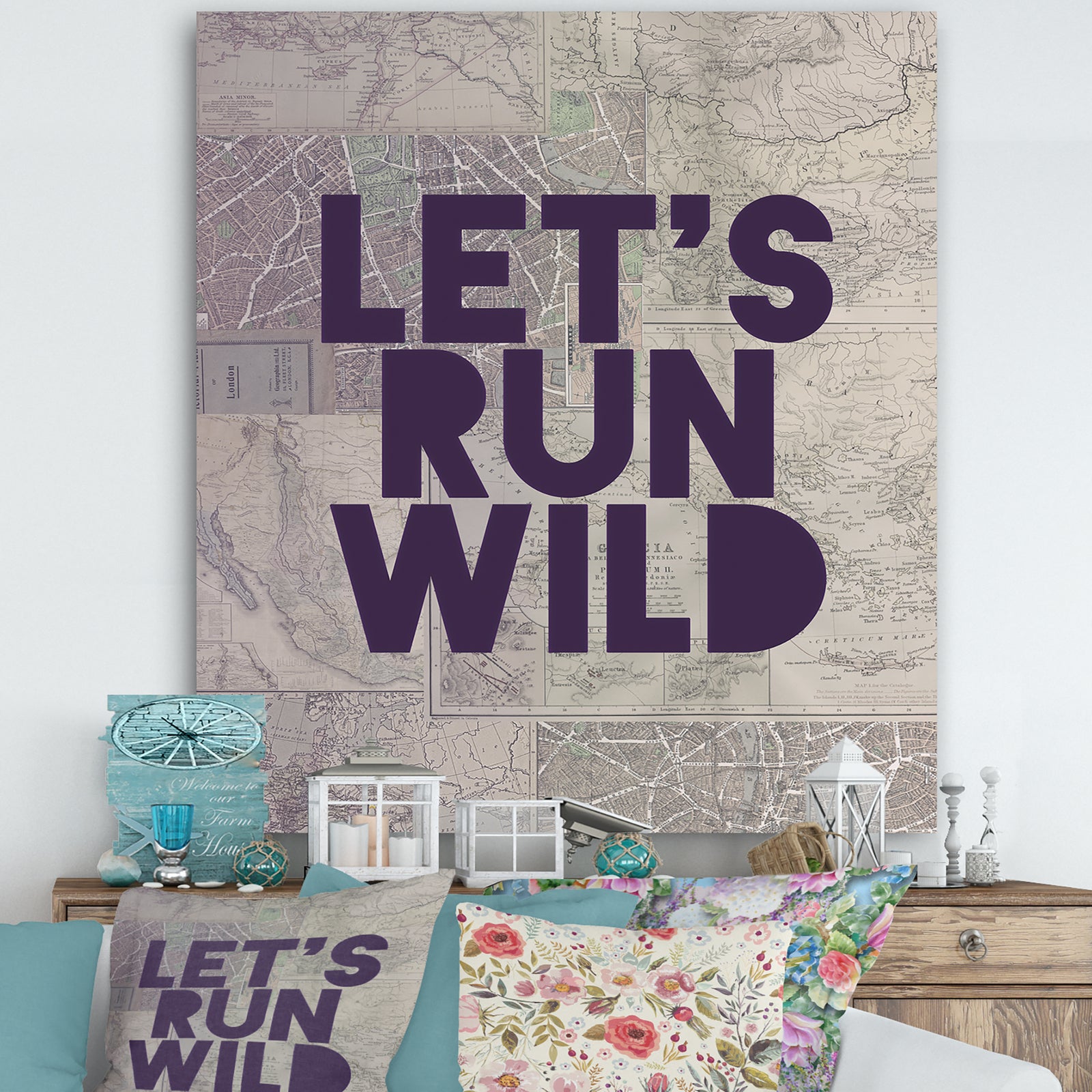 Lets Run Wild - Cottage Premium Canvas Wall Art