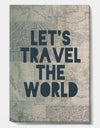 Lets Travel The World - Cottage Canvas Wall Art