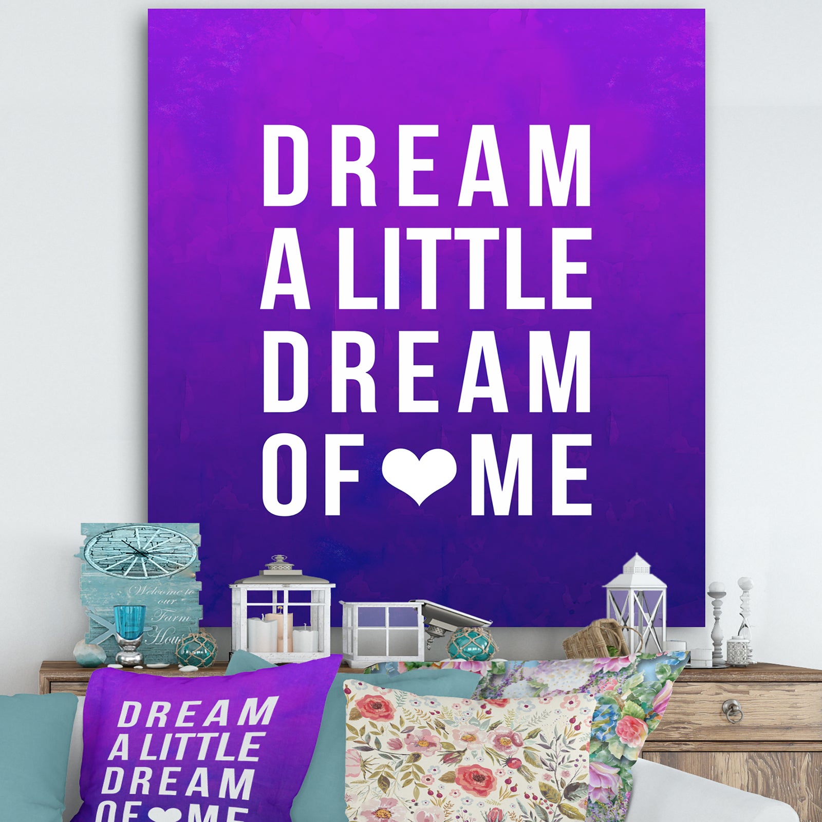 Dream a Little Dream of Me - Cottage Canvas Wall Art