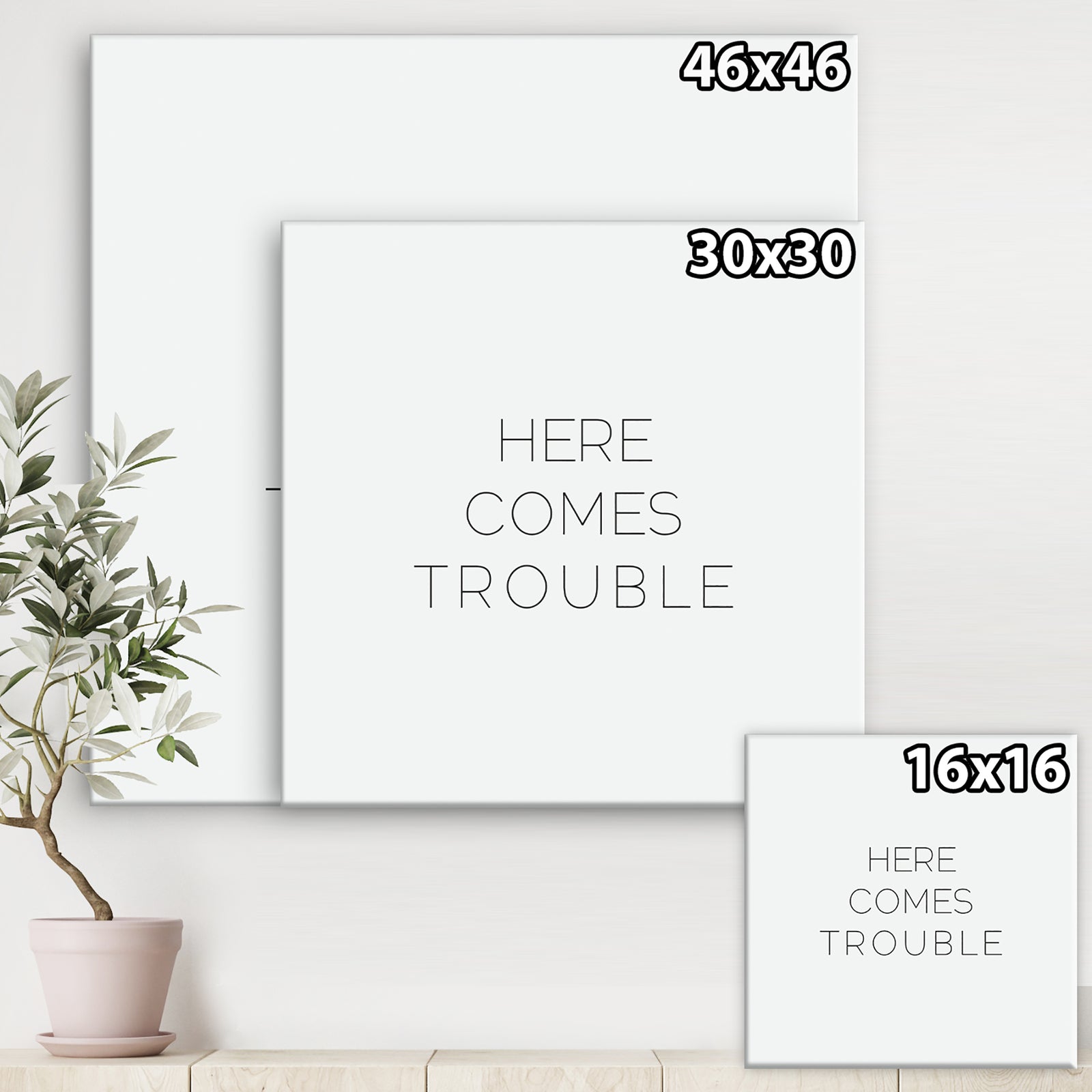 Here Comes Trouble - Cottage Canvas Art Print