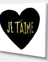 Je T Aime - Glam Premium Canvas Wall Art