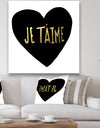 Je T Aime - Glam Premium Canvas Wall Art