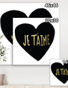 Je T Aime - Glam Premium Canvas Wall Art