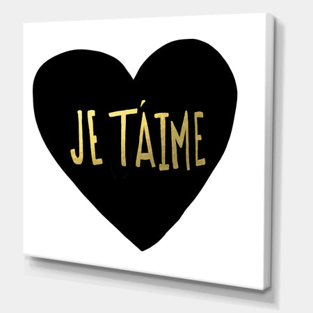Je T Aime - Glam Premium Canvas Wall Art