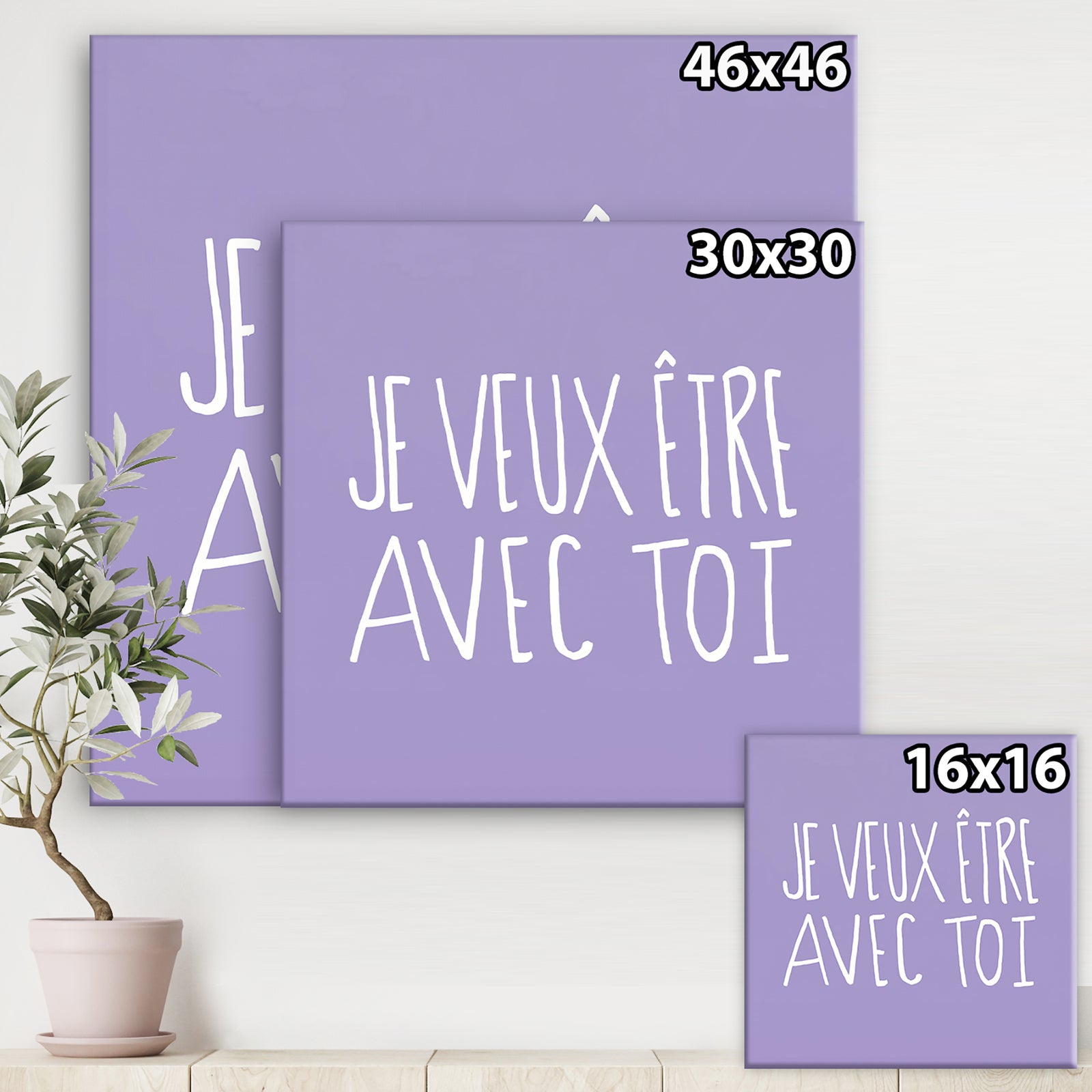 Je Veux Etre Avec Toi - Cottage Canvas Wall Art