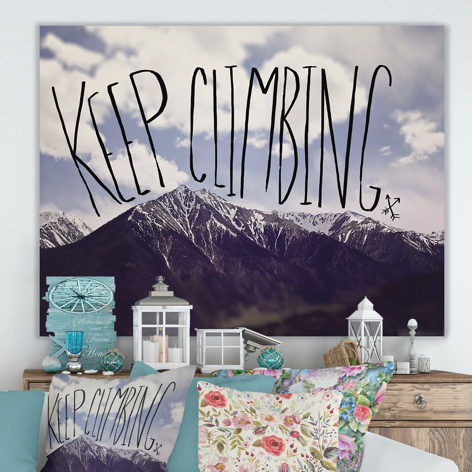 Keep Climbing - Cottage Canvas Art Print