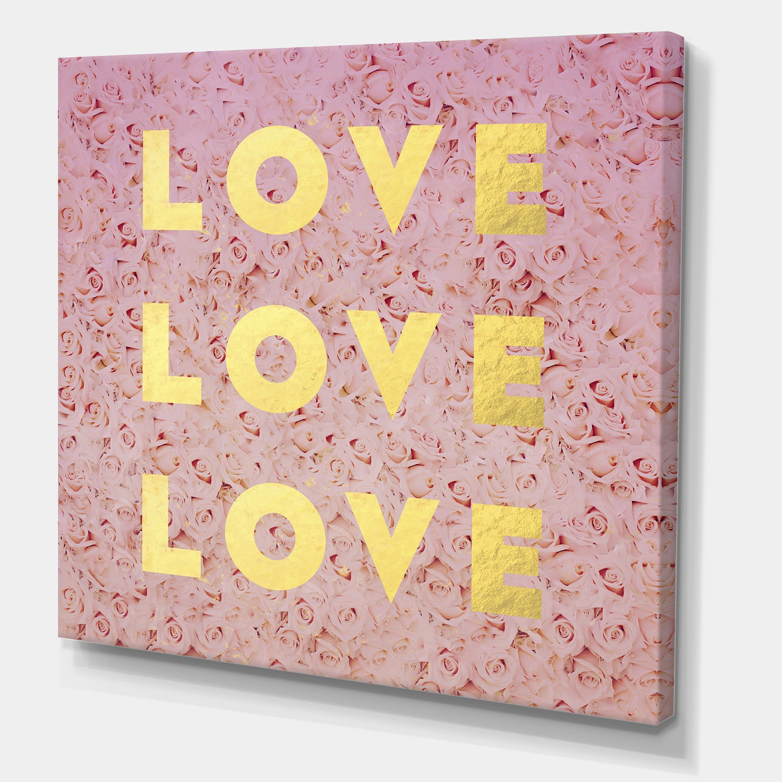 Love, Love, Love - Glam Canvas Wall Art