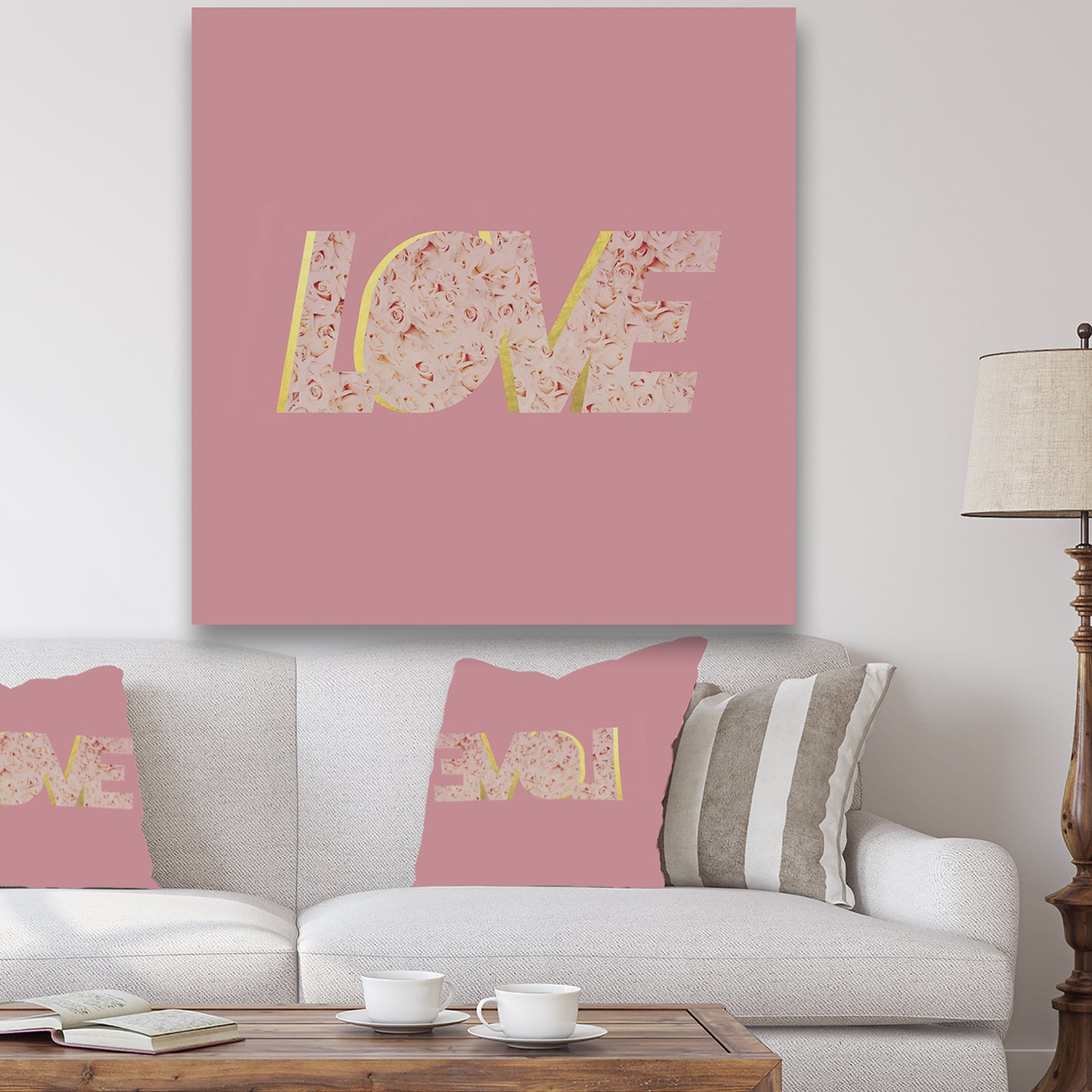 Love in Roses - Cottage Canvas Art Print