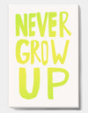 Never Grow Up - Cottage Canvas Artwork