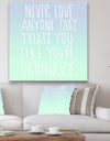 Never Love Anyone - Cottage Premium Canvas Wall Art