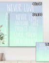 Never Love Anyone - Cottage Premium Canvas Wall Art