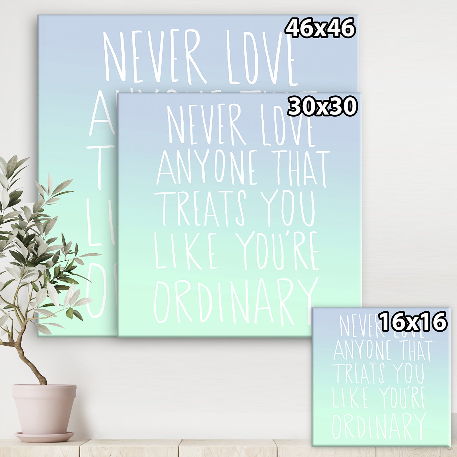 Never Love Anyone - Cottage Premium Canvas Wall Art