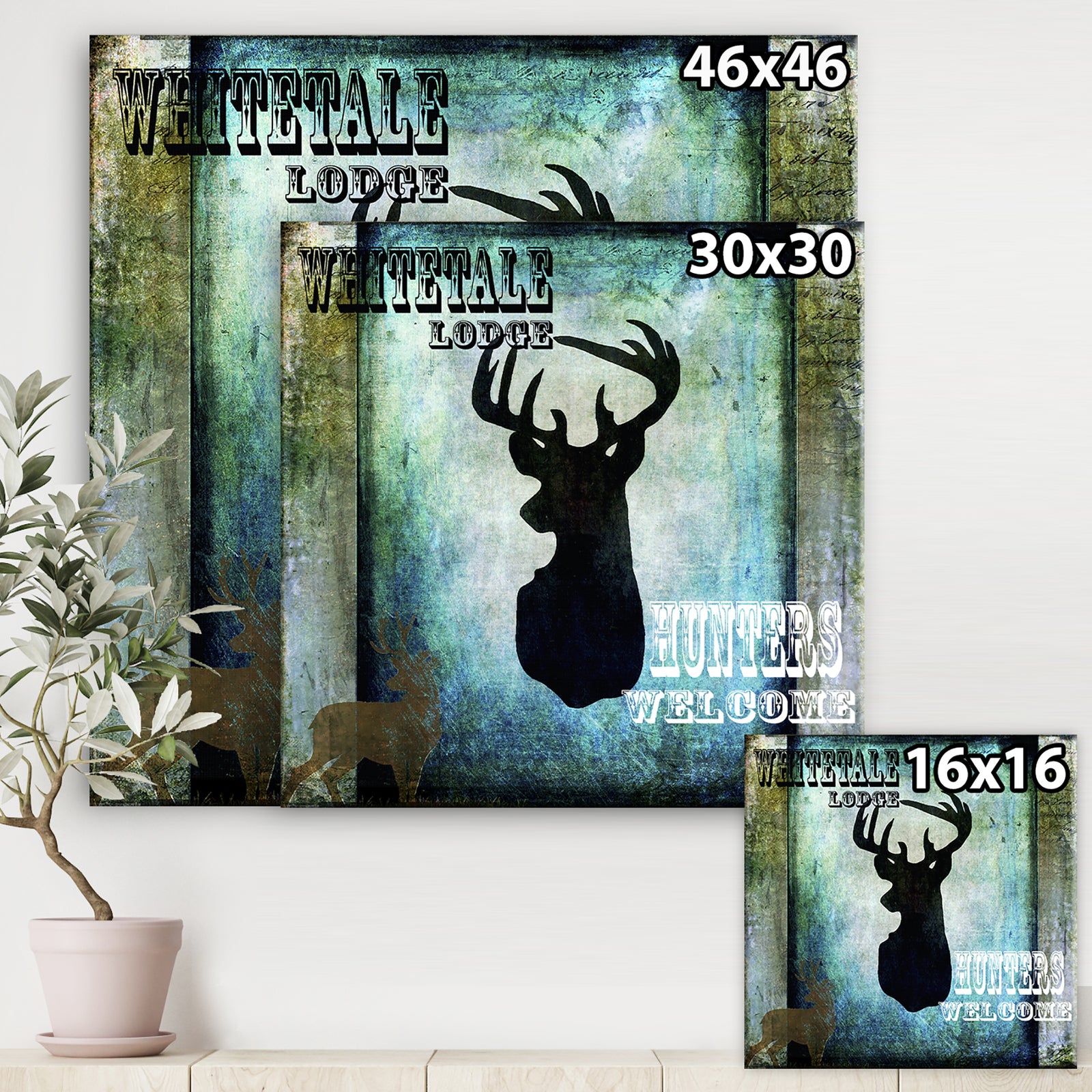 Lodge Whitetale Lodge - Cottage Canvas Wall Art