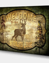 Welcome_Lodge Deer - Cottage Gallery-wrapped Canvas