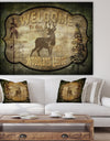 Welcome_Lodge Deer - Cottage Gallery-wrapped Canvas