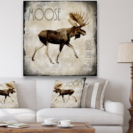 Moose Lodge 2 - Cottage Canvas Artwork