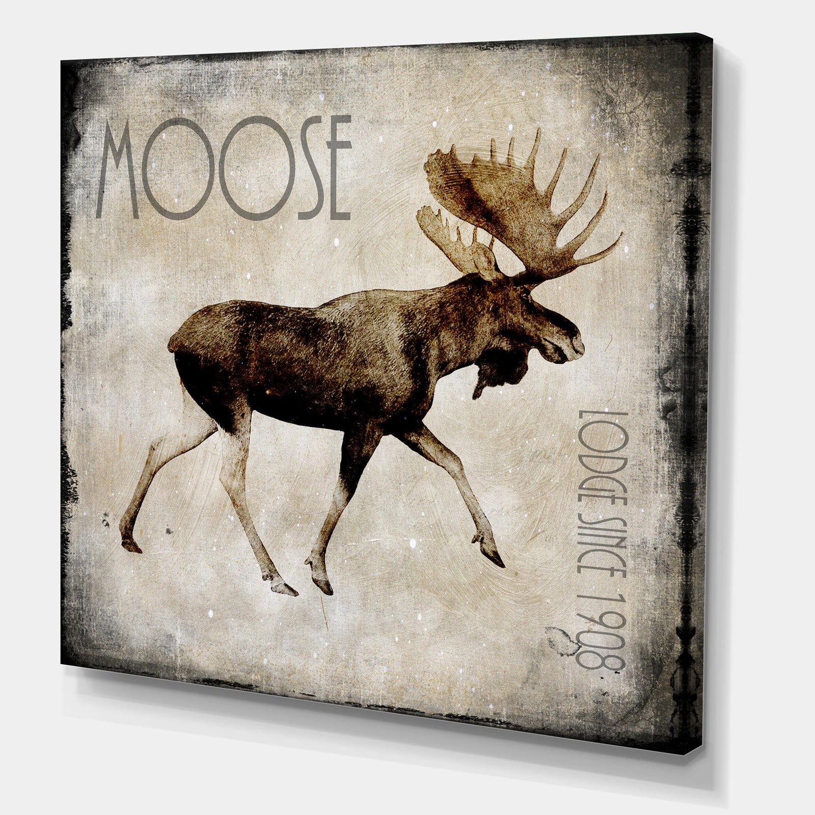 Moose Lodge 2 - Cottage Canvas Artwork