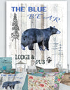 The Blue Bear - Cottage Premium Canvas Wall Art