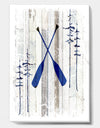 The Blue Moose - Oars - Cottage Canvas Wall Art