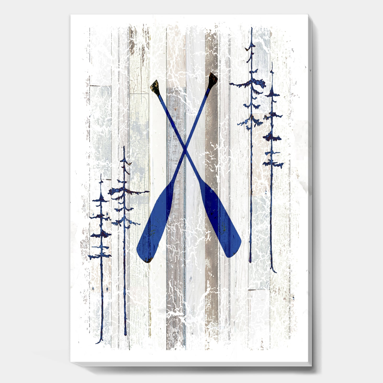 The Blue Moose - Oars - Cottage Canvas Wall Art