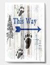 The Blue Moose - This Way II - Cottage Canvas Art Print