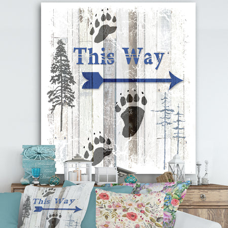 The Blue Moose - This Way II - Cottage Canvas Art Print