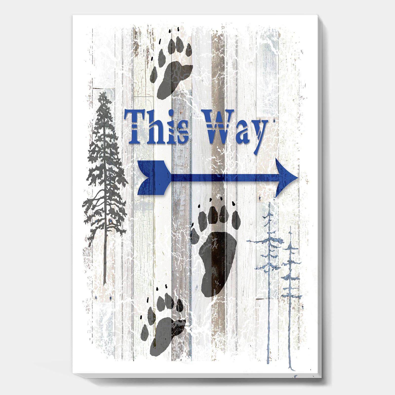 The Blue Moose - This Way II - Cottage Canvas Art Print