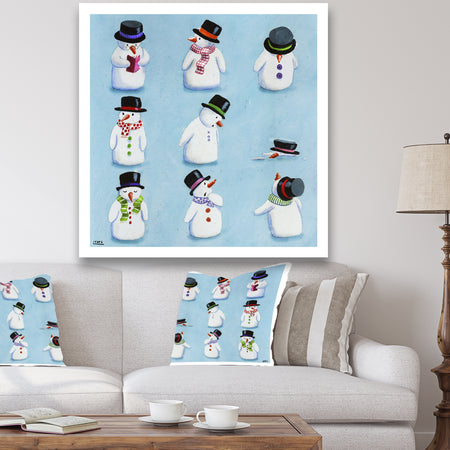 The Melting Snowmen - Modern & Contemporary Premium Canvas Wall Art