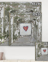 Hearts - Desire Distressed White - Cottage Gallery-wrapped Canvas