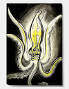 Light Bulb Squid - Nautical & Coastal Canvas Artwork