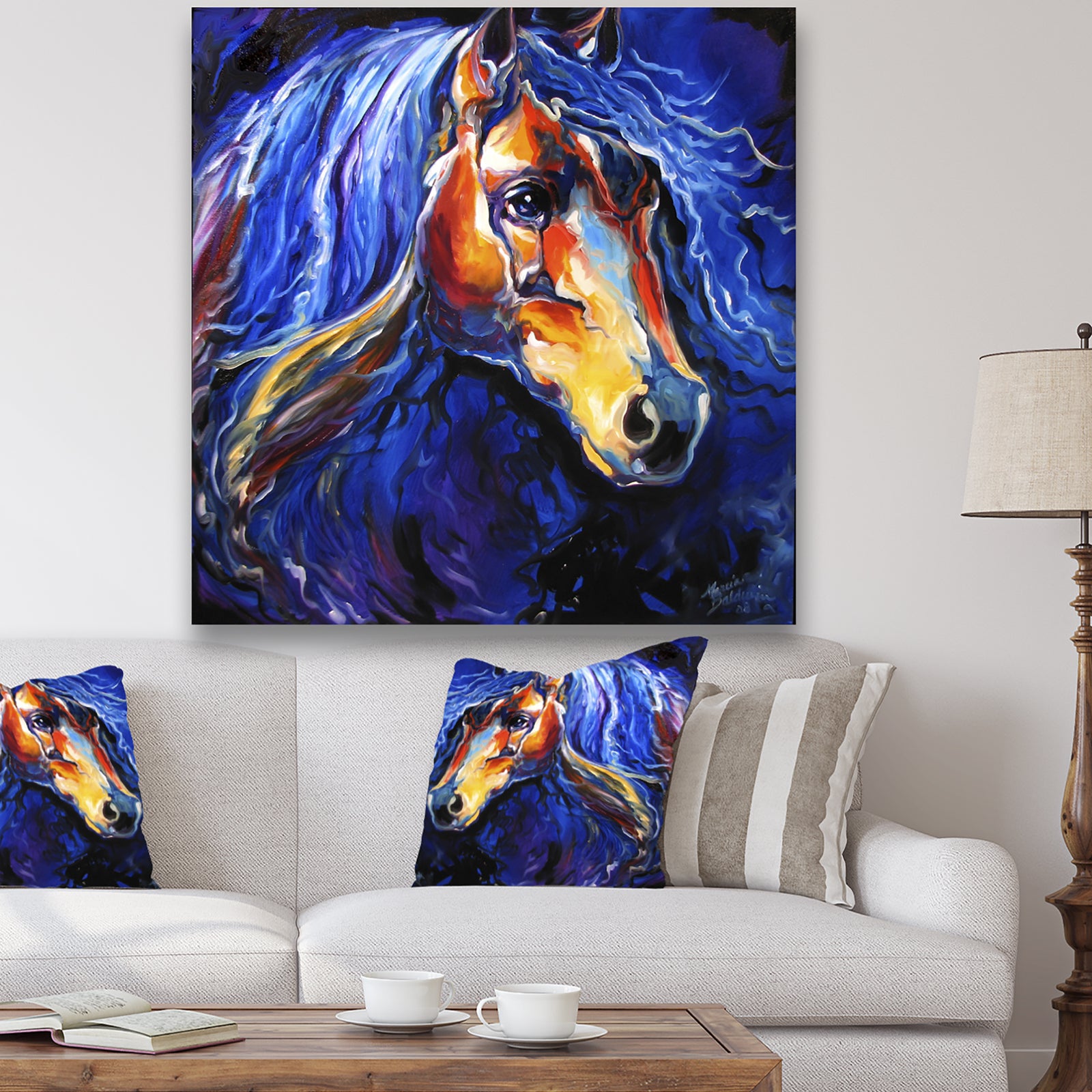 Friesian Night - Cottage Canvas Wall Art