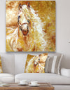 Golden Grace Andalusian Equine - Cottage Canvas Art Print