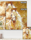 Golden Grace Andalusian Equine - Cottage Canvas Art Print