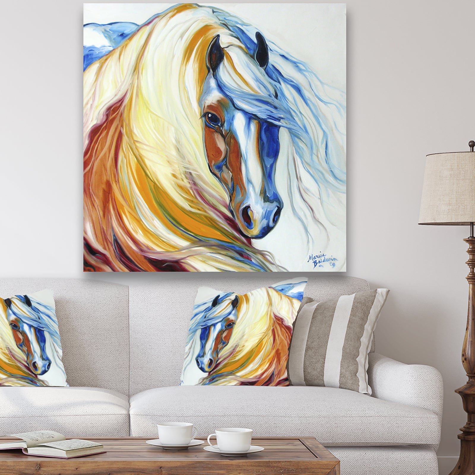 Gypsy Vanner Dream - Cottage Gallery-wrapped Canvas