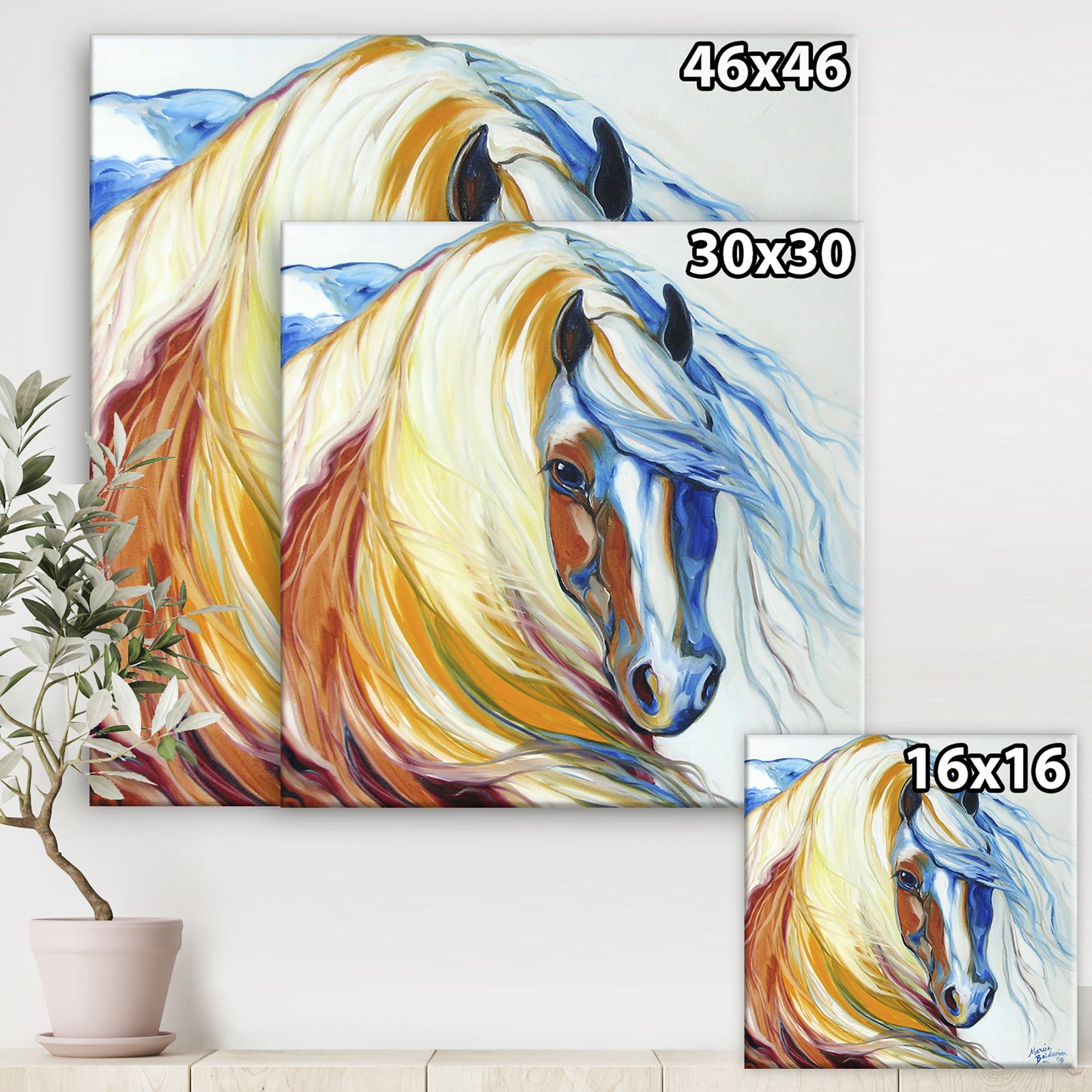 Gypsy Vanner Dream - Cottage Gallery-wrapped Canvas
