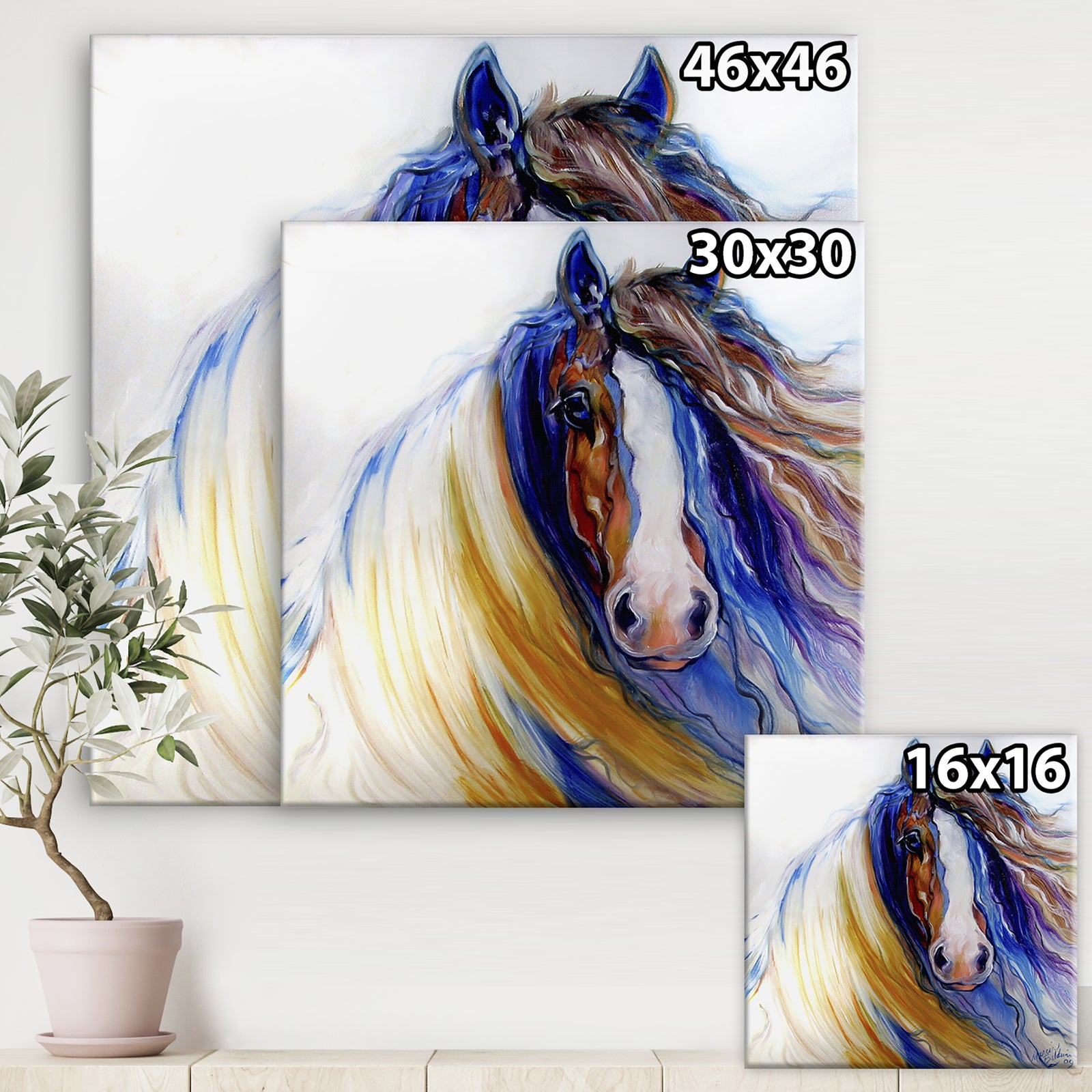 Gypsy Vanner Rouge - Cottage Canvas Artwork