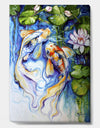 Koi Koi And Lily - Nautical & Coastal Premium Canvas Wall Art