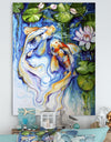 Koi Koi And Lily - Nautical & Coastal Premium Canvas Wall Art