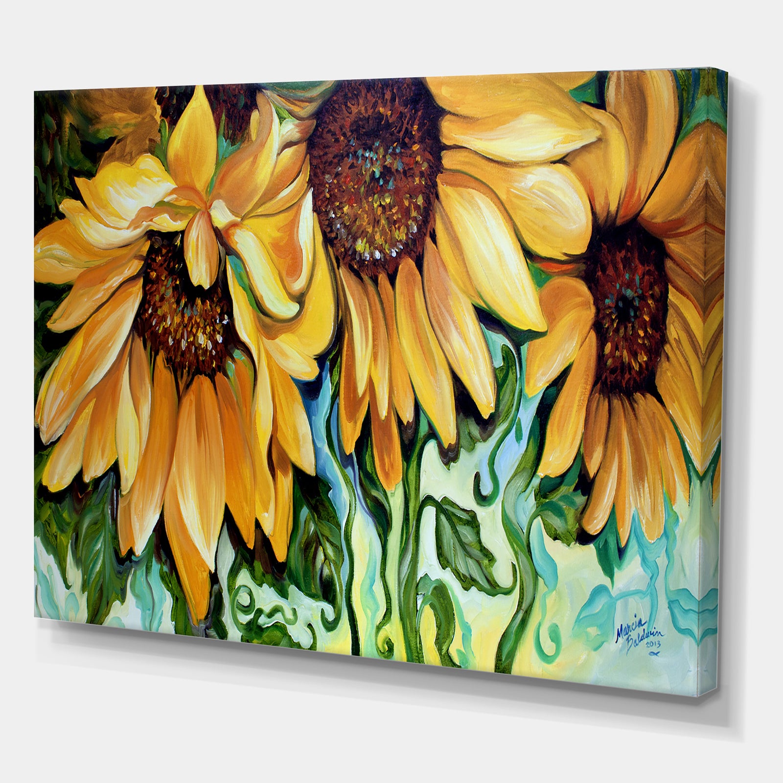 Sunflower Dance - Cottage Canvas Art Print
