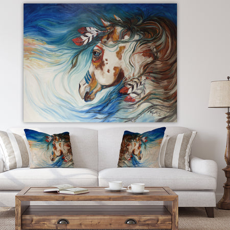 The Drifter Indian War Horse - Cottage Premium Canvas Wall Art