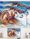 Wind Of Thunder Indian War Horse - Cottage Canvas Art Print