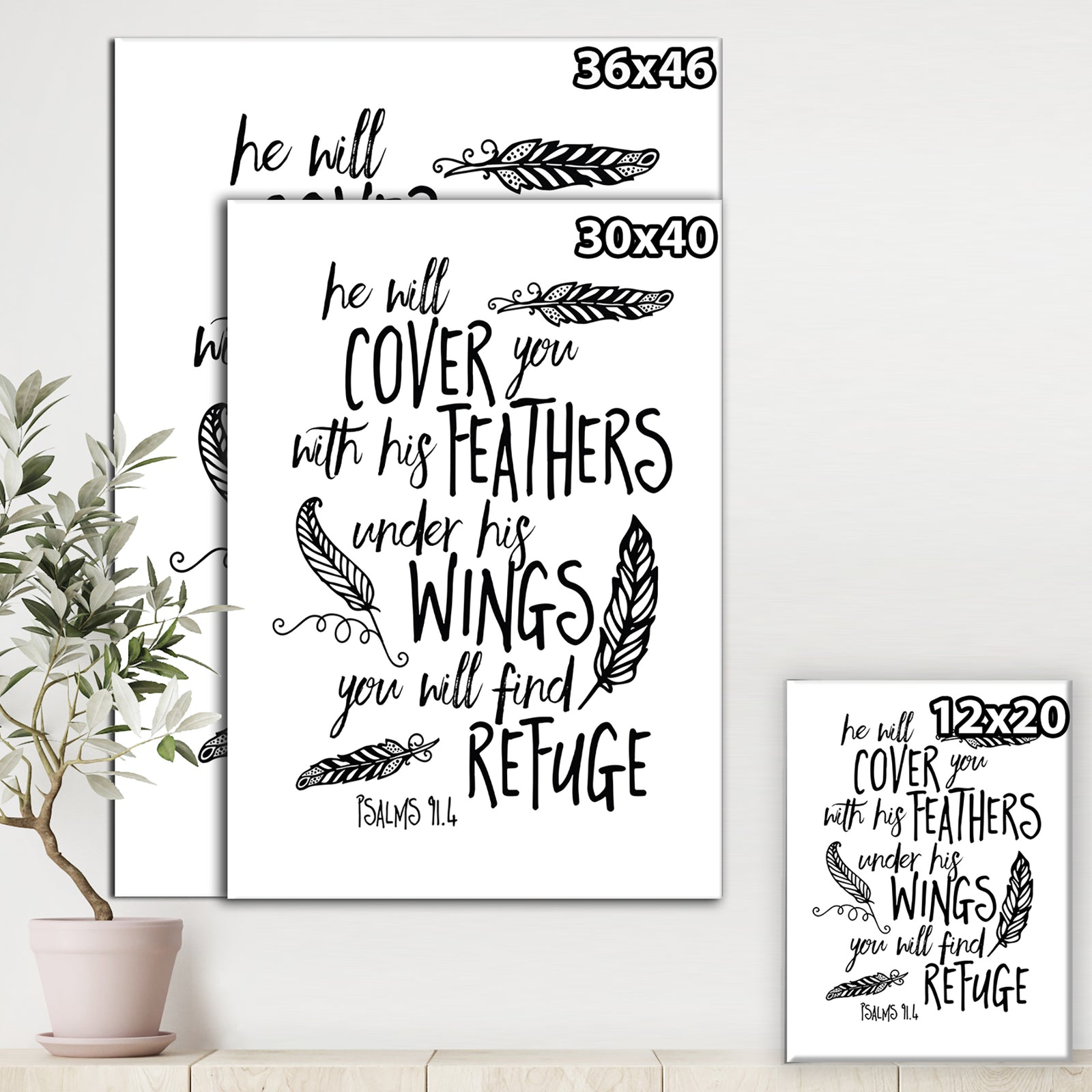 Cover You With Feathers - Cottage Premium Canvas Wall Art