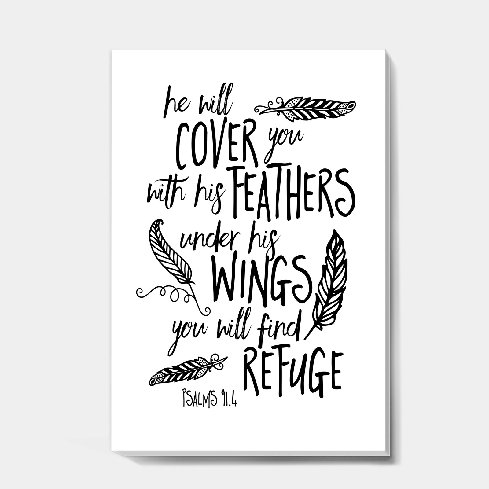 Cover You With Feathers - Cottage Premium Canvas Wall Art